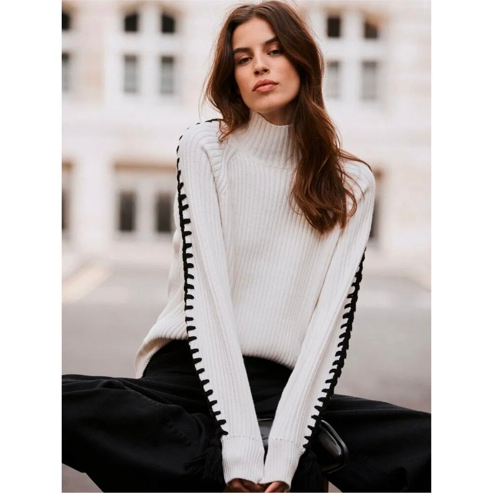 Mint Velvet (UK) Stitch Turtleneck Sweater. Size S. Retails $135